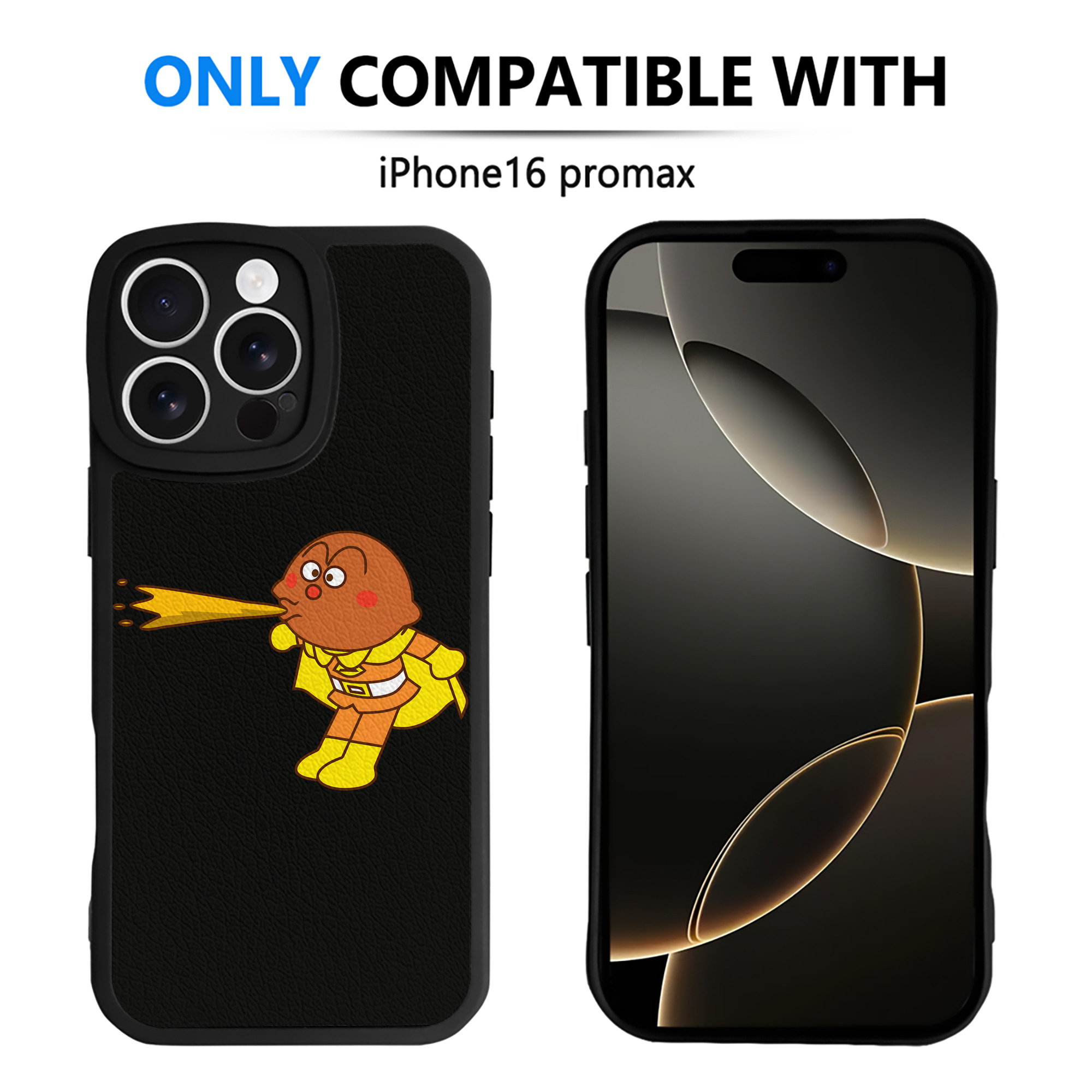 （画像用） アンパンマン Anpanman 【iPhone 16シリーズ対応】シリコンスマホケース（レザー調） 材質：シリコン